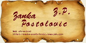 Žanka Postolović vizit kartica